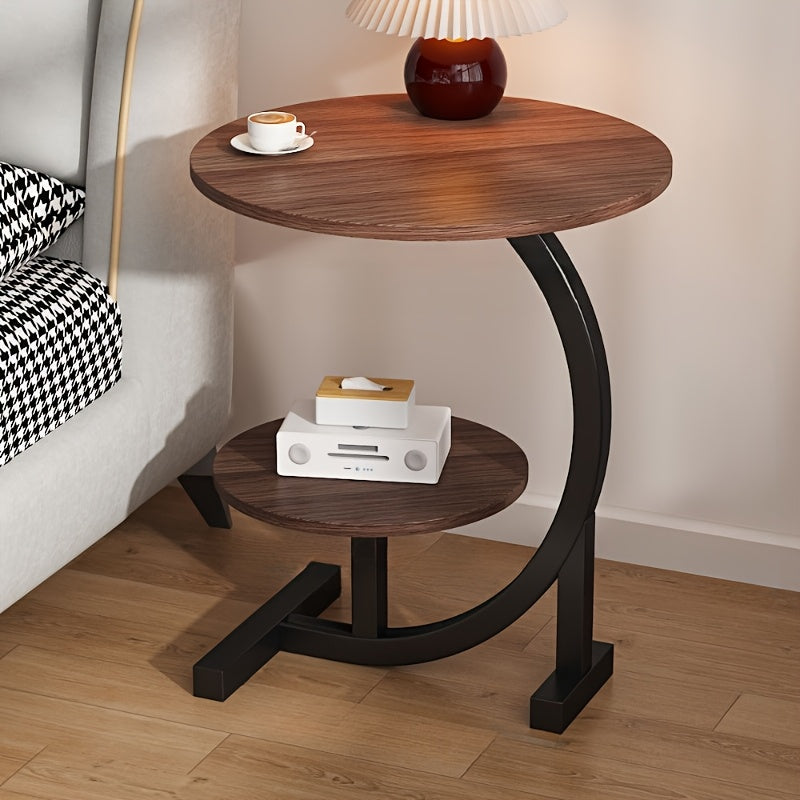 Premium Modern Wrought Iron Side Table That Serves As Both an End Table And a Coffee Table, Featuring a Minimalist Design with Elegant Lines, Suitable for Use in The Bedroom, Living Room, Or Kitchen for Coffee And Decorative Purposes